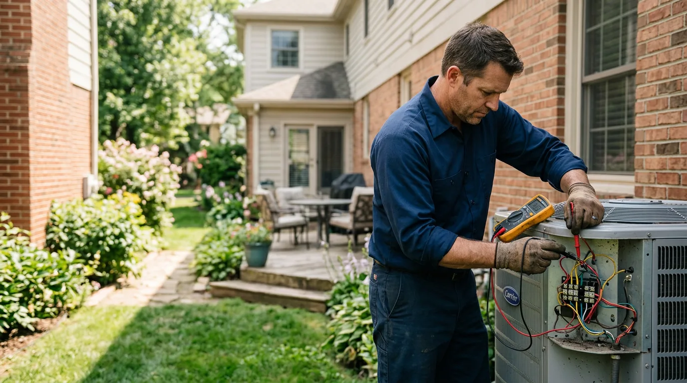 HVAC technician working near Sparta, OH